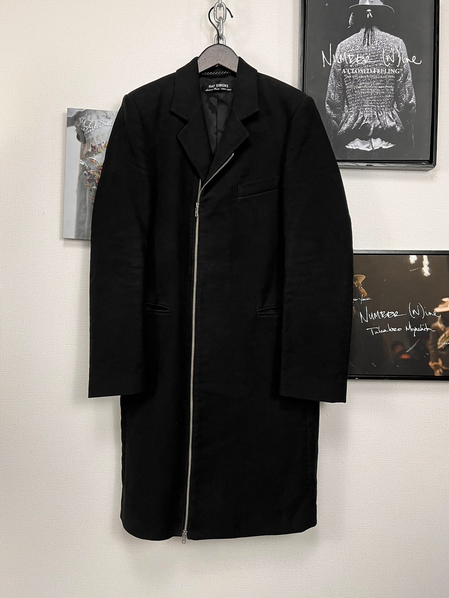 raf simons 98aw 1998-1999 black coat