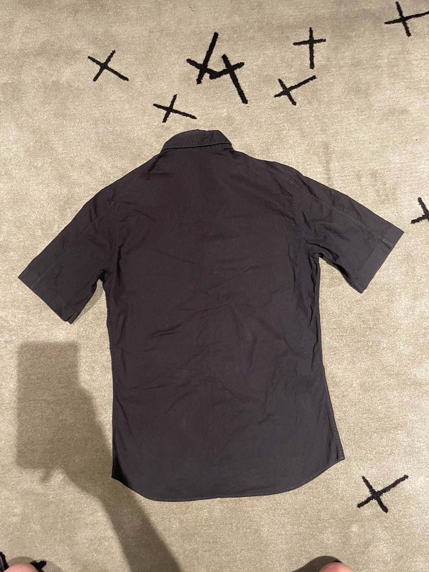 carol christian poell black short sleeve shirt