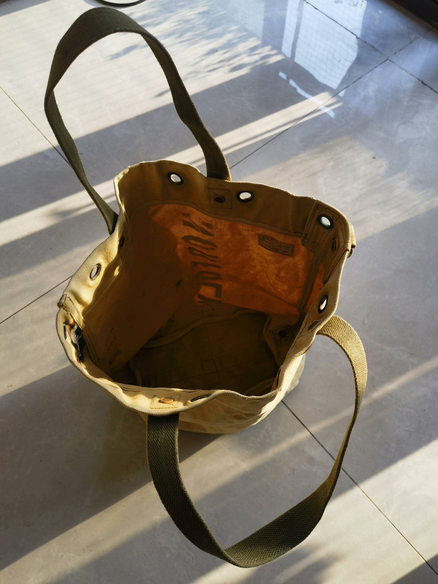 RRL Vintage WWII Nautical Canvas Tote