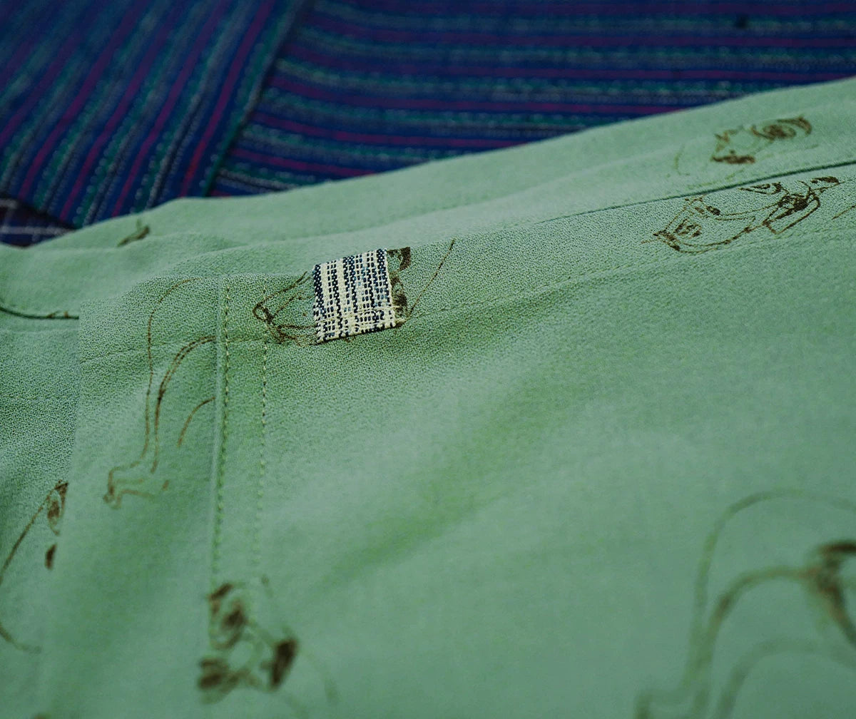 visvim Harmon S/S Roadster Shirt in Green