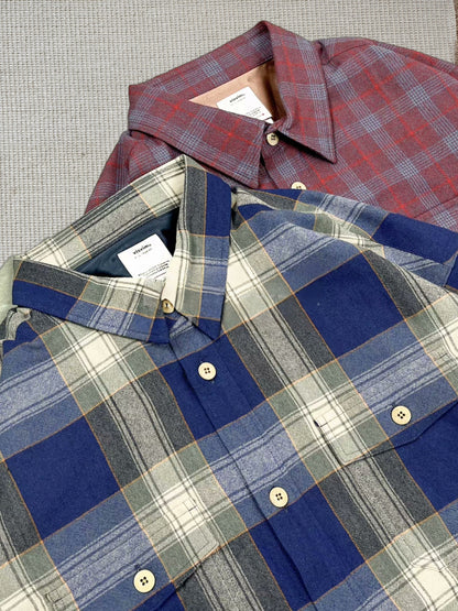 VISVIM Lumber Check Wool-Linen Plaid Shirt
