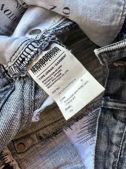 neighborhood anchor savage blue denim pants