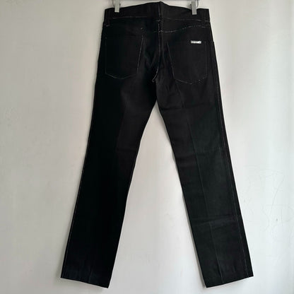 dolce gabbana dg brushed wax denim pants