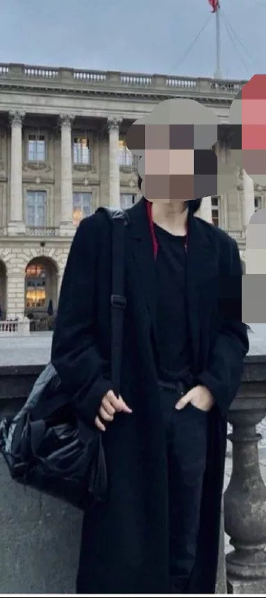 Saint Laurent Black Wool Coat