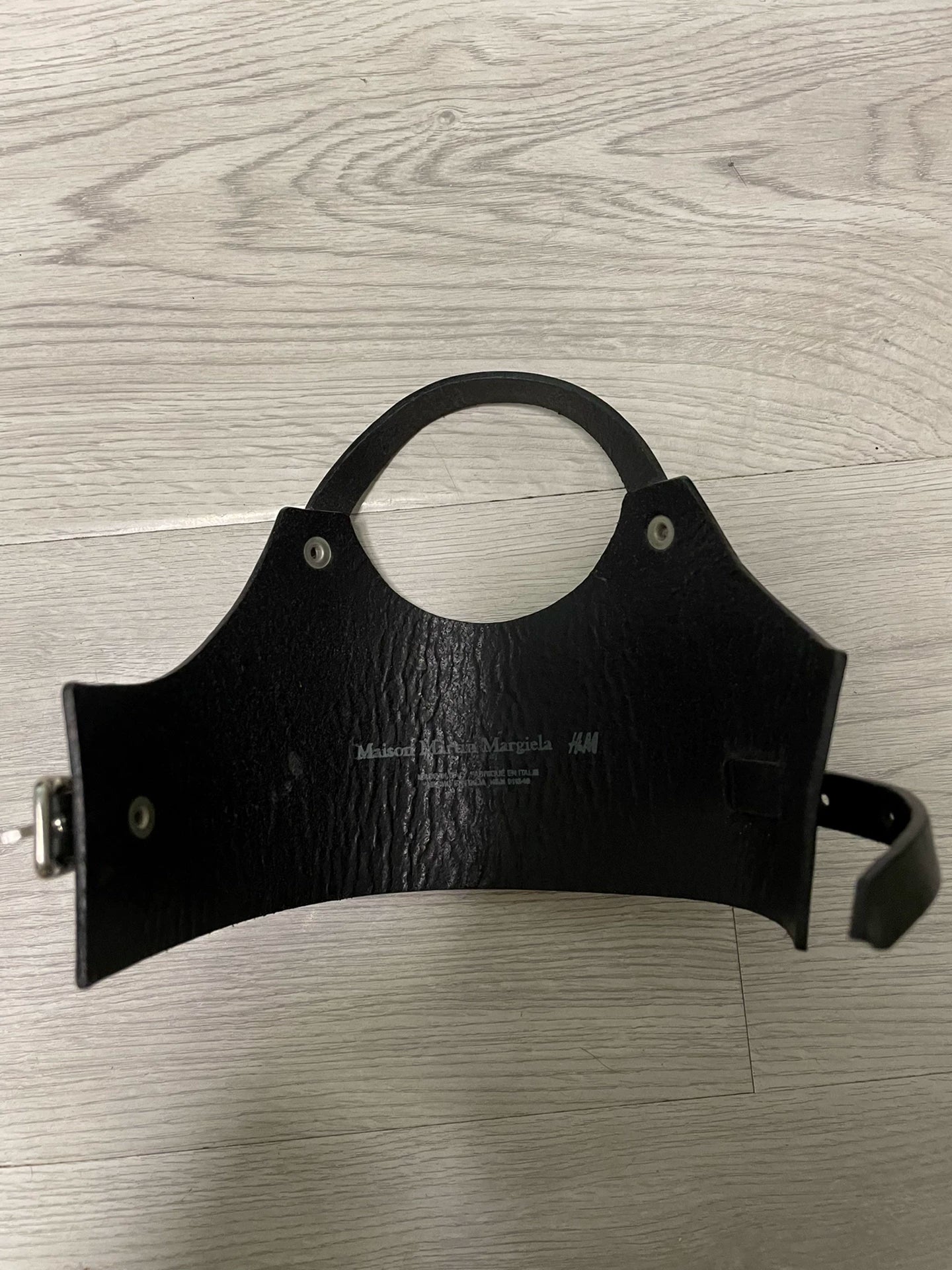 Maison Martin Margiela Black Leather Ring Bracelet