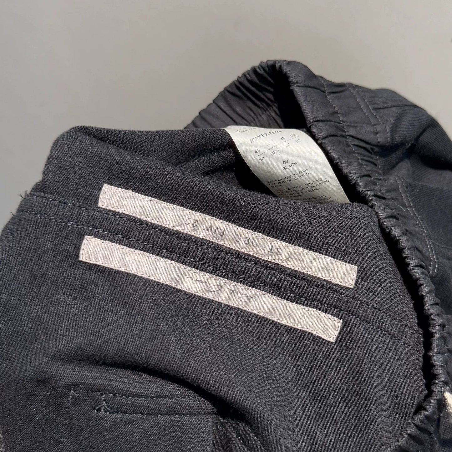 rick owens drawstring tapered long pants