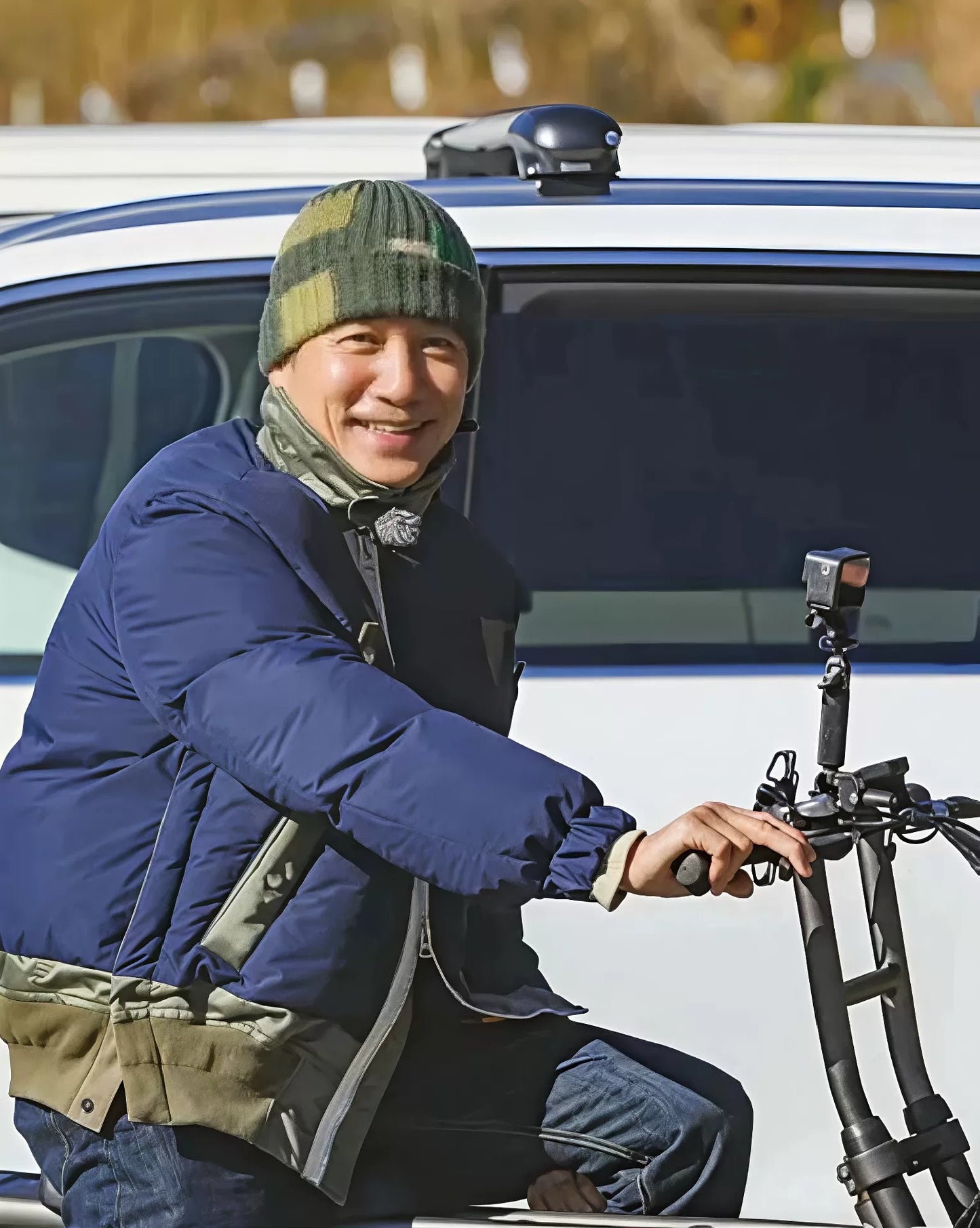 kapital patchwork knit beanie hat