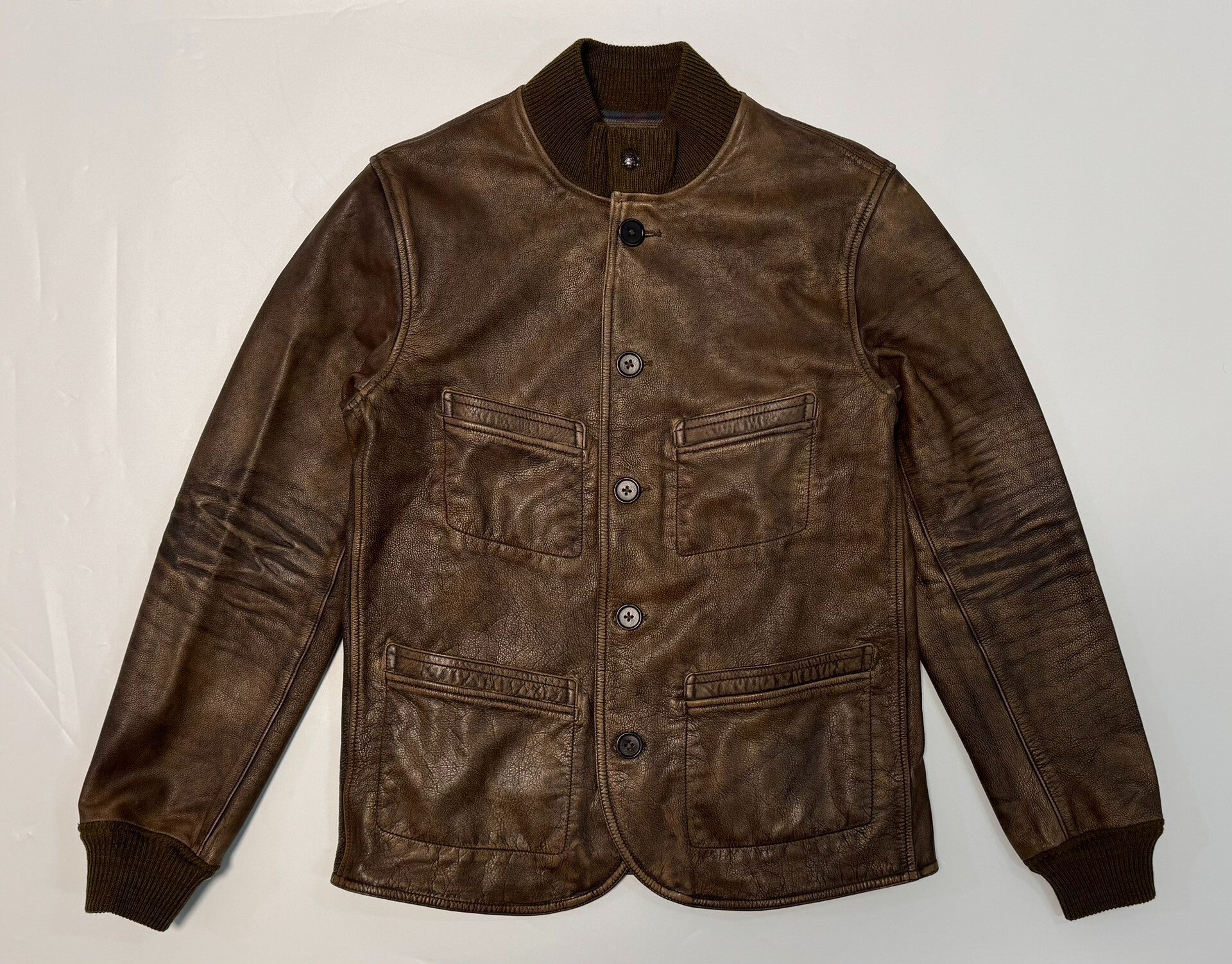 RRL Ralph Lauren Leather Car Coat
