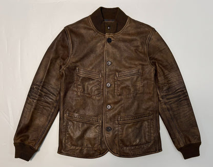 RRL Ralph Lauren Leather Car Coat
