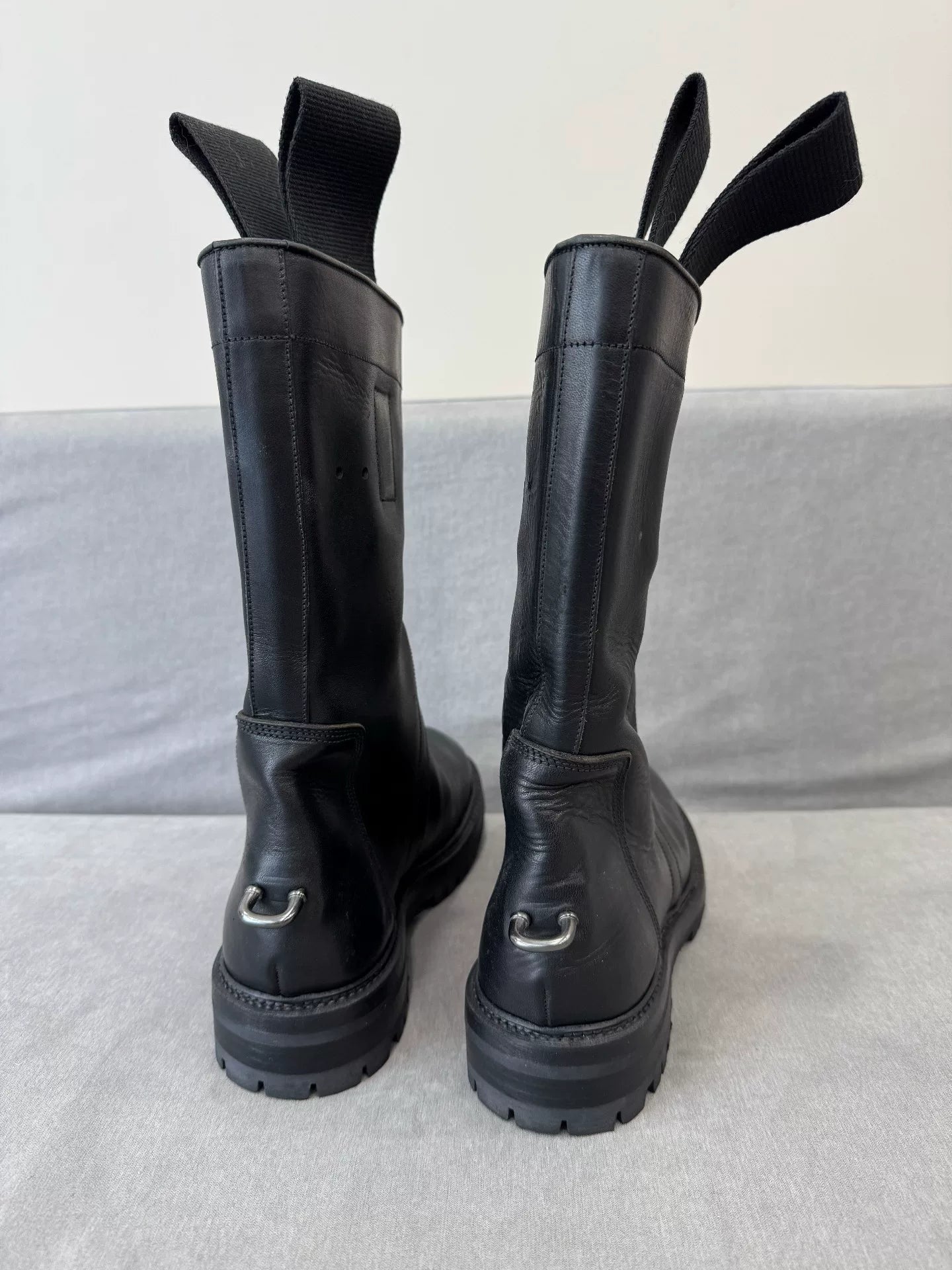 Rick Owens Platform Iron Ring Boots Size 40