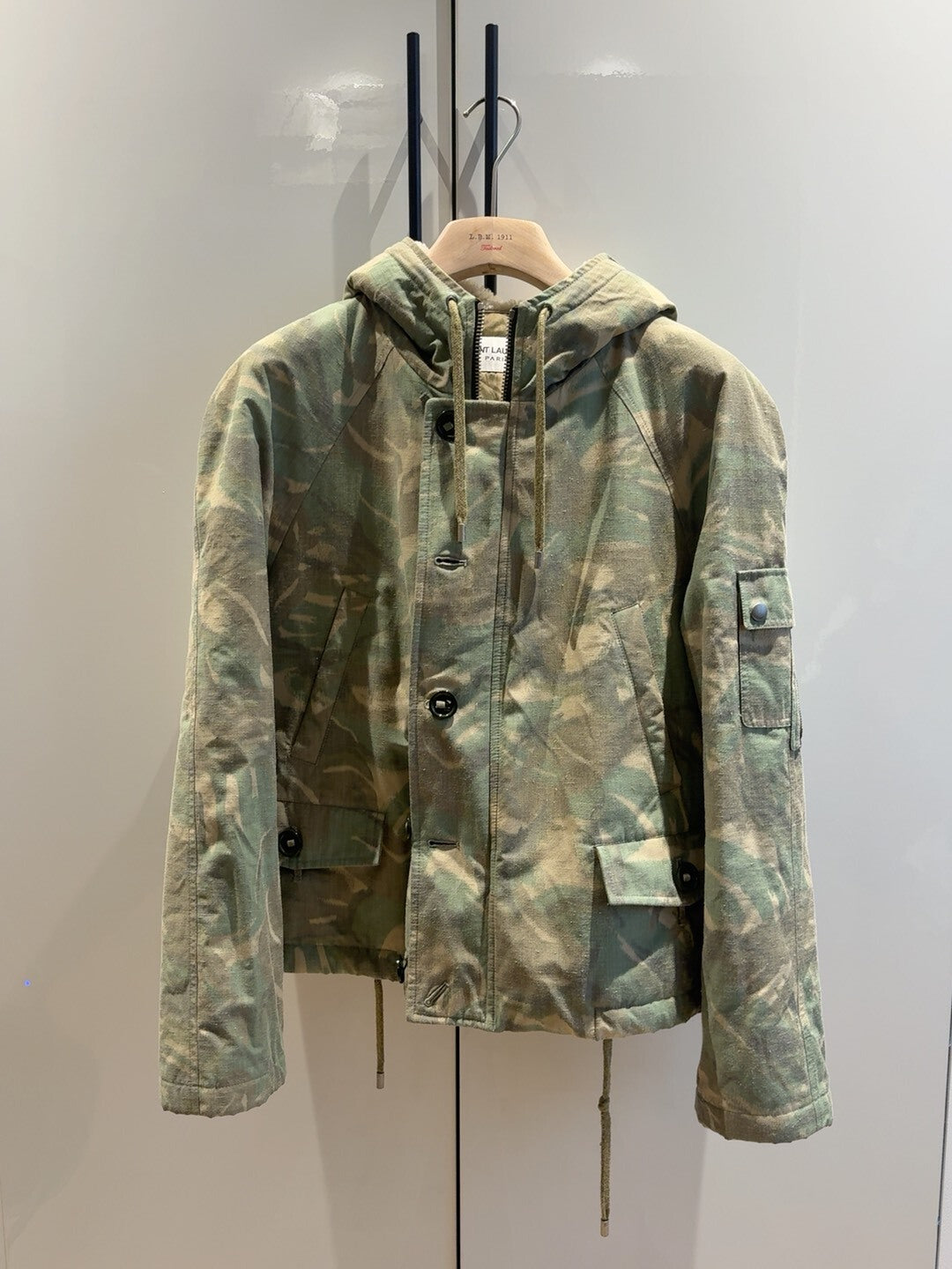 Saint Laurent Camouflage Hooded Jacket