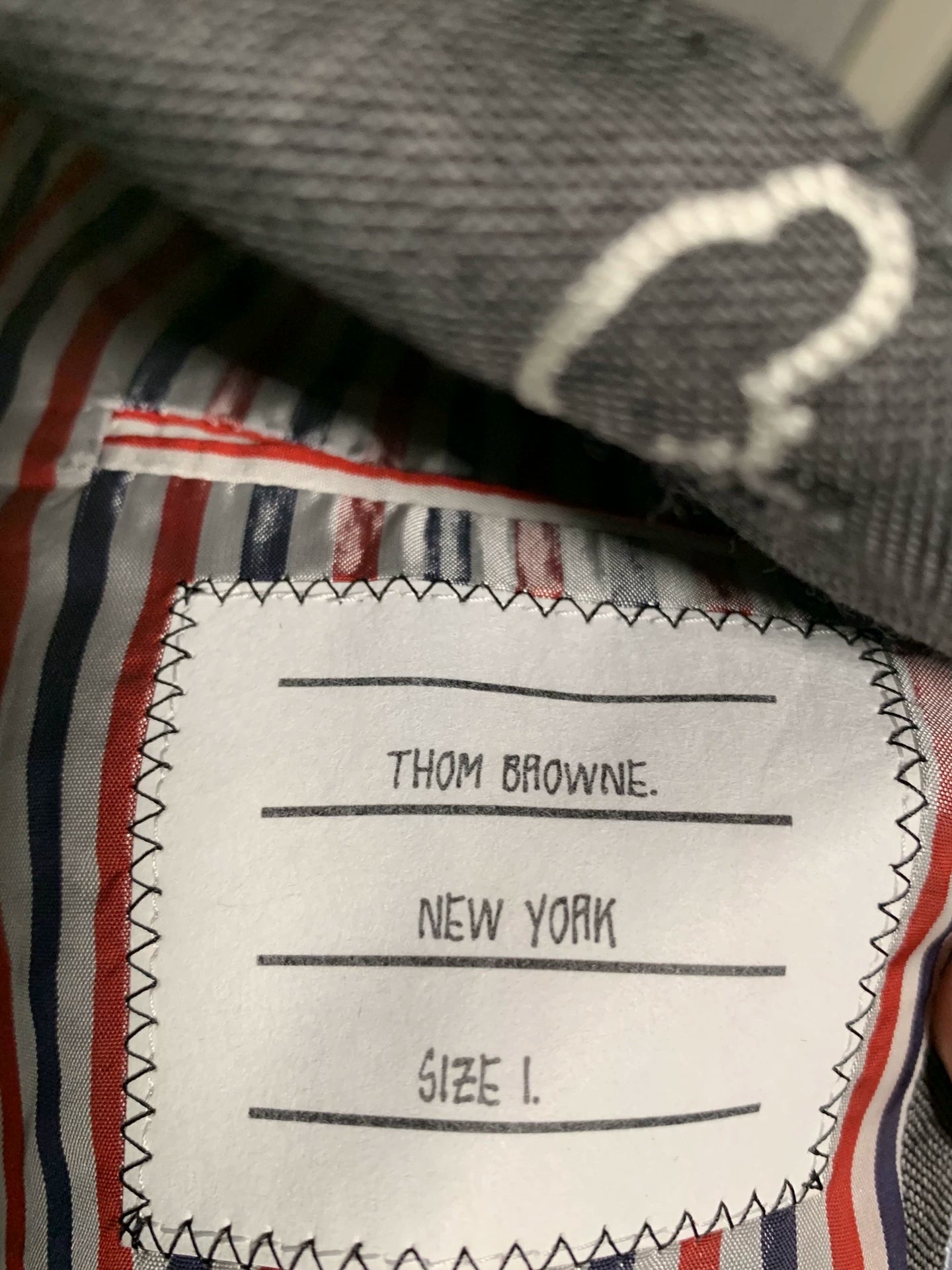 thom browne crane embroidered suit jacket