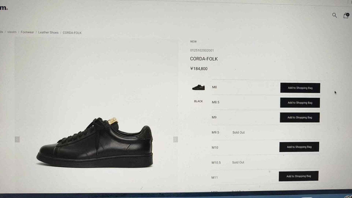 Visvim 21AW Corda Folk Shoes