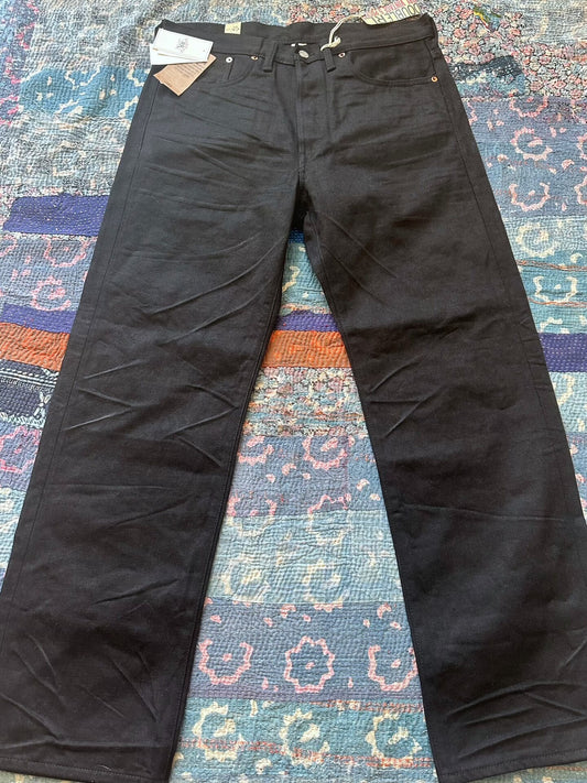 rrl vintage distressed five-pocket jeans