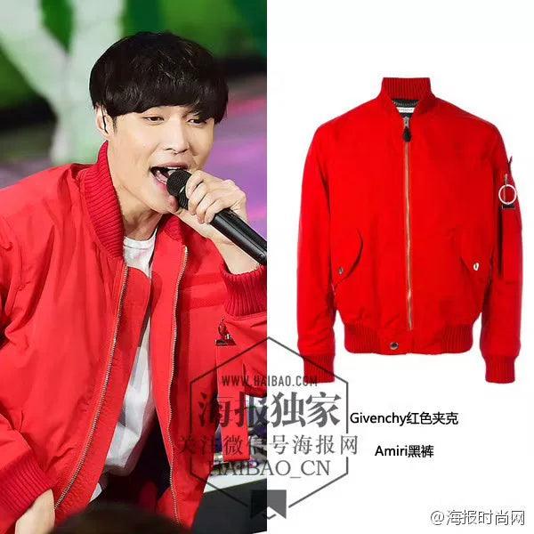 Givenchy Red Baseball Jacket