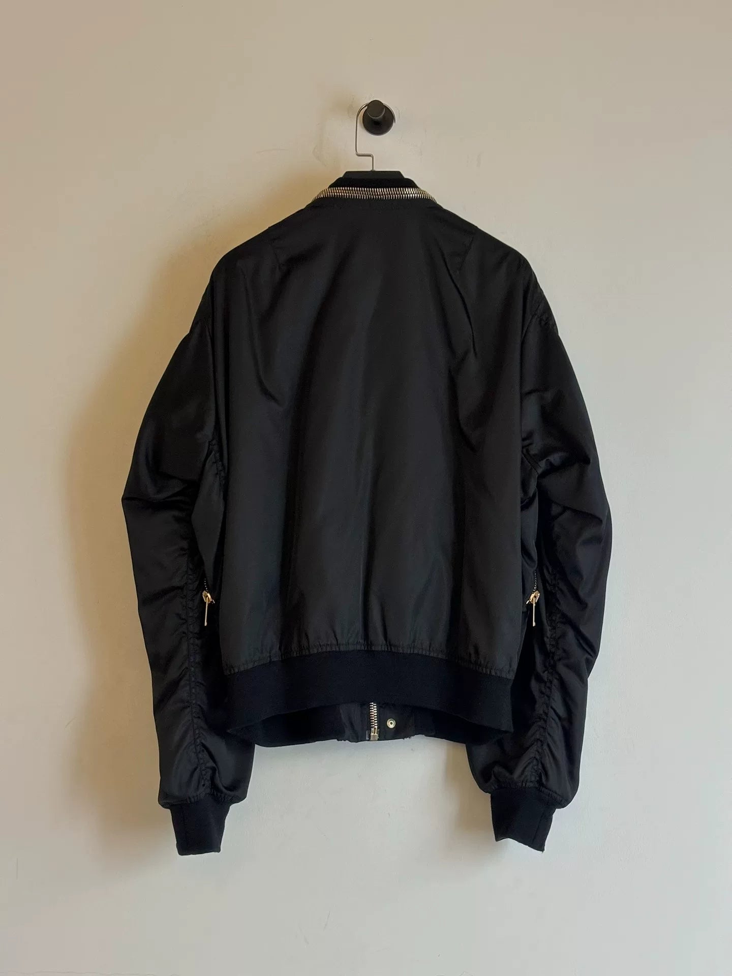 Alexander McQueen Black Gold Bomber Jacket