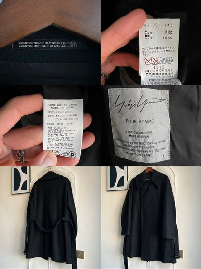 Yohji Yamamoto Oversized Black Coat