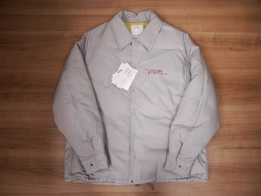 visvim coach down jacket in silver