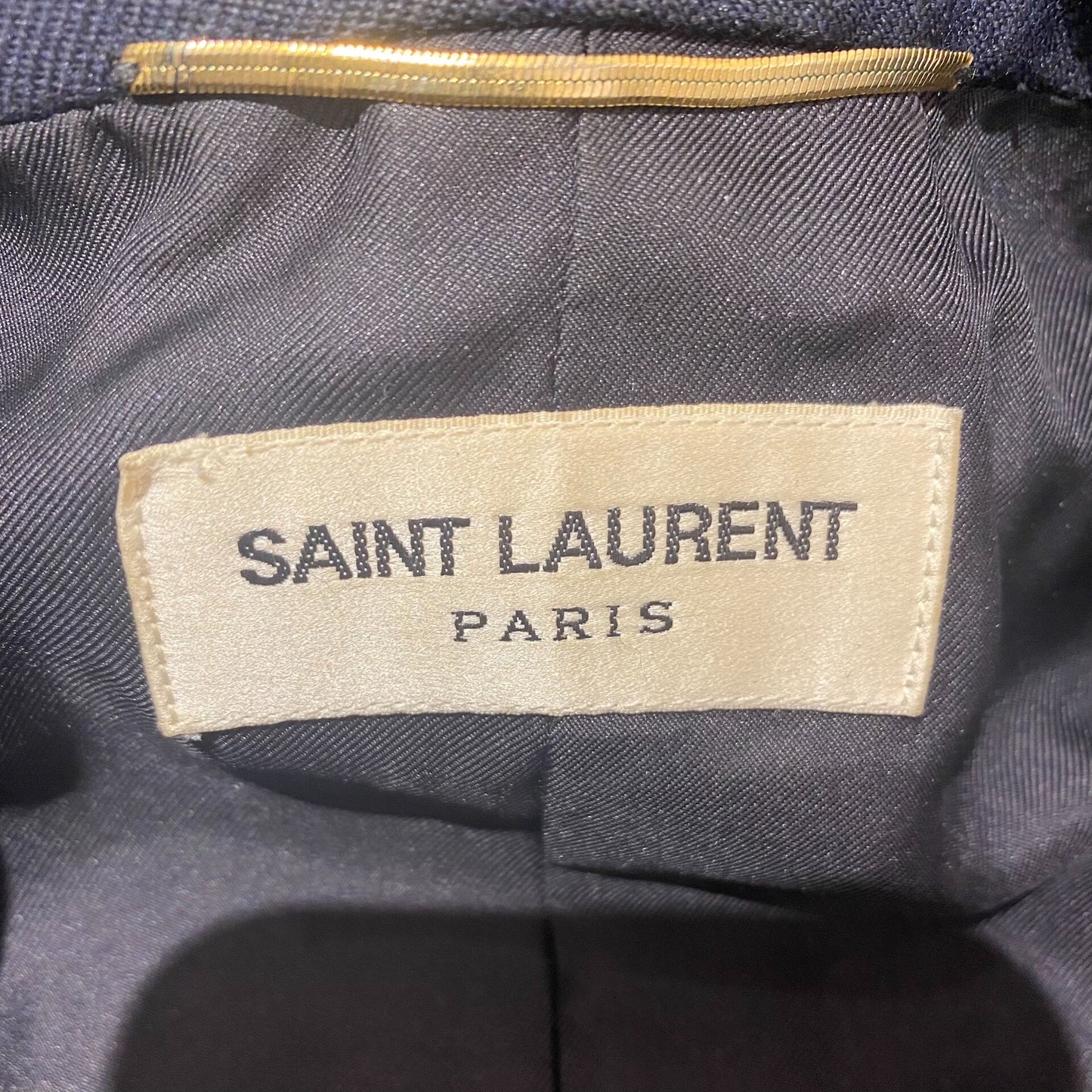 Saint Laurent SLP Wool Gold Button Blazer 48