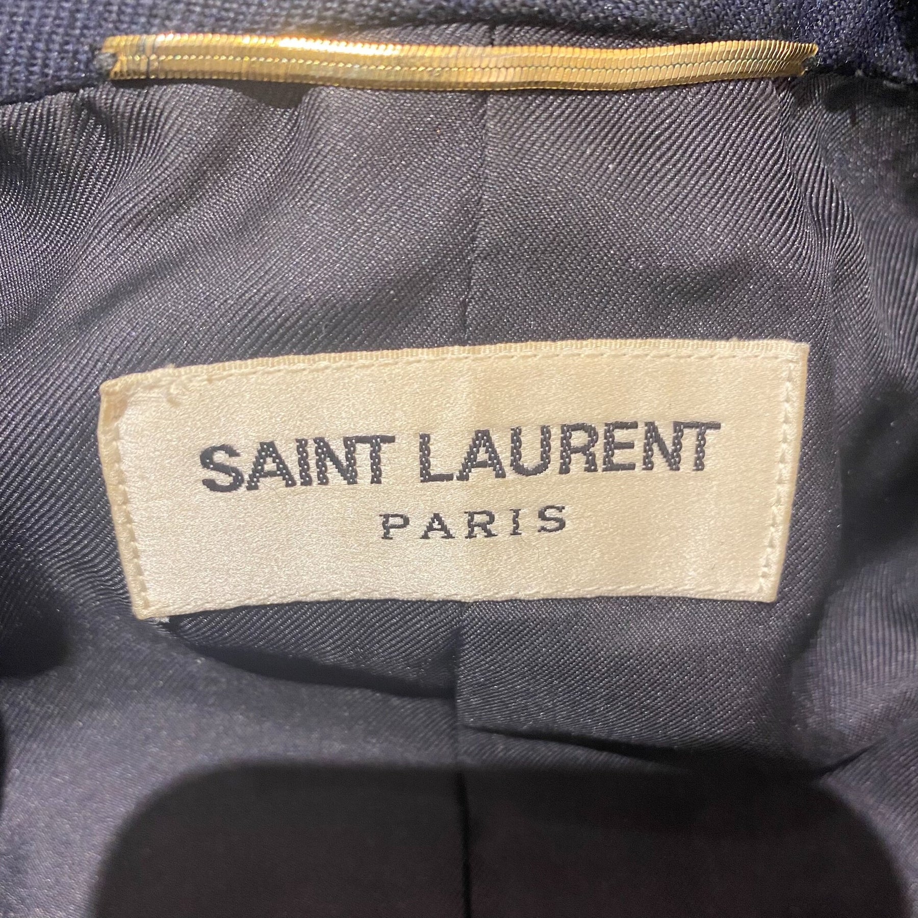 Saint Laurent SLP Wool Gold Button Blazer 48