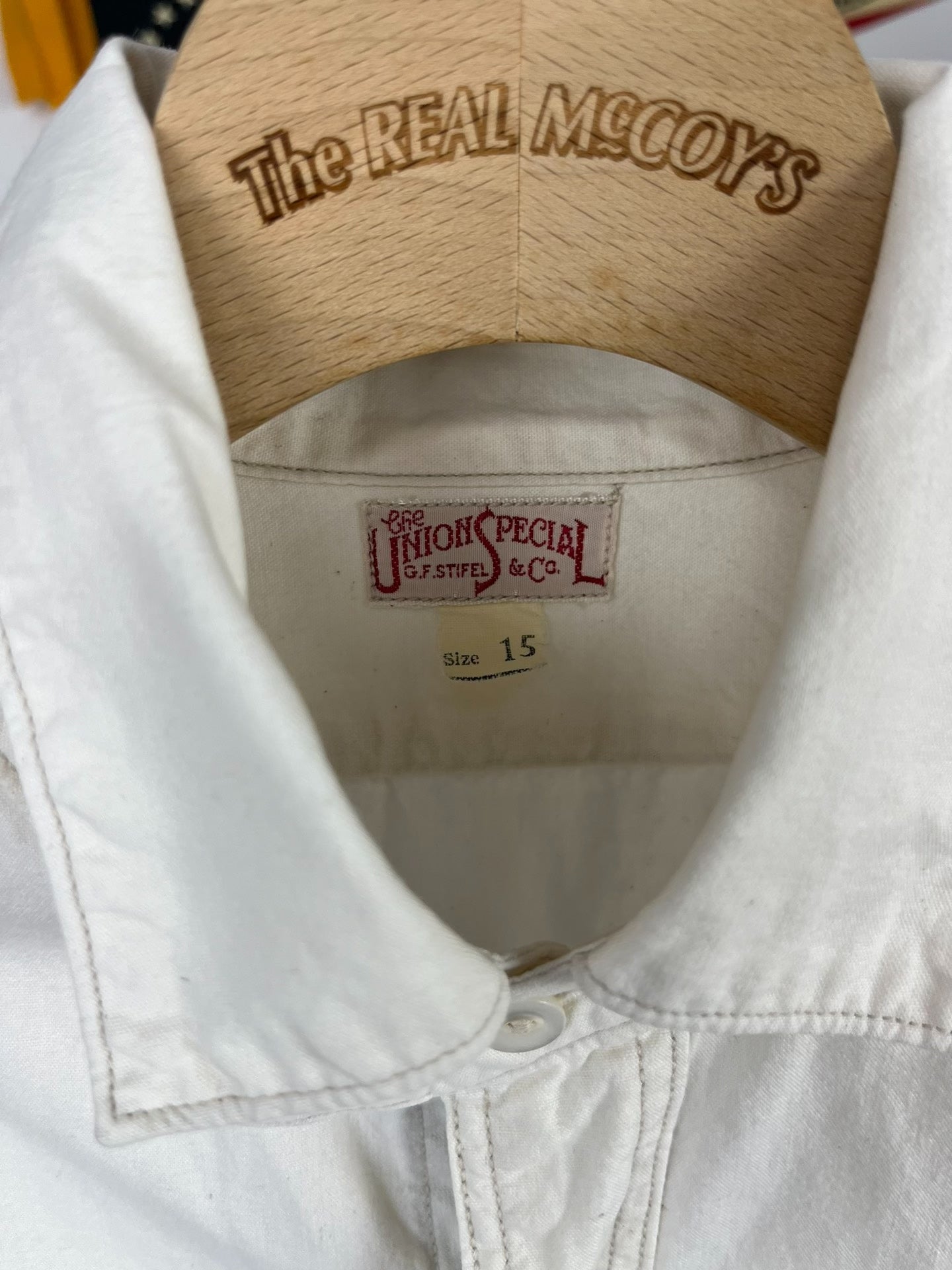 Freewheelers White Workwear Shirt