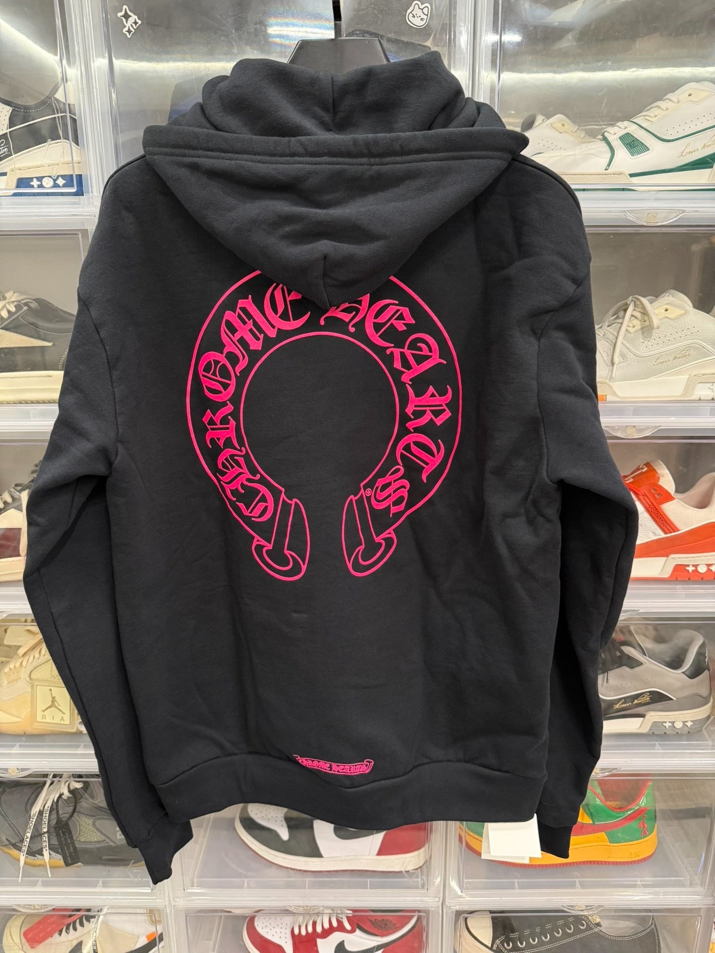 Chrome Hearts Pink Vine Horseshoe Zip Hoodie