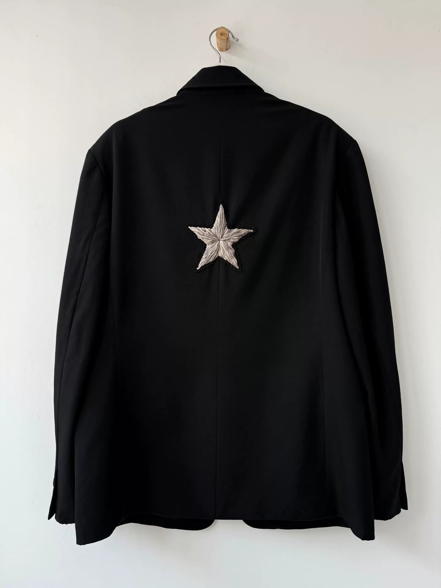 black wool baroque star jacket