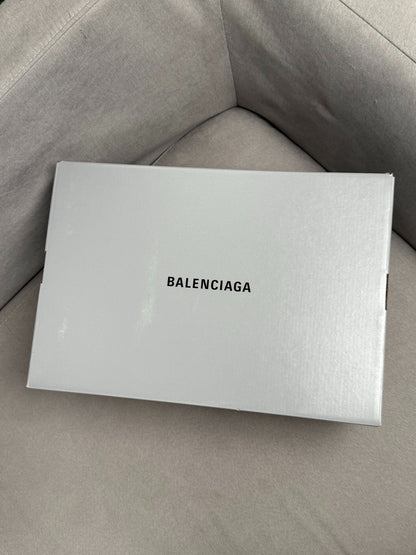 balenciaga triple s distressed black sneakers