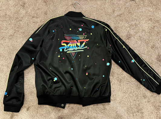 Saint Laurent Black Baseball Jacket