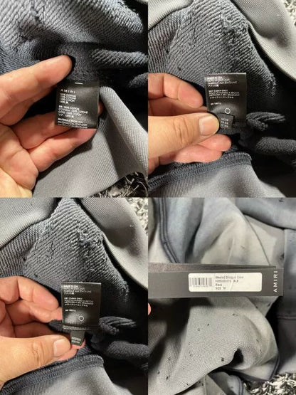 Amiri Distressed Sweatshirt in Black and Gray