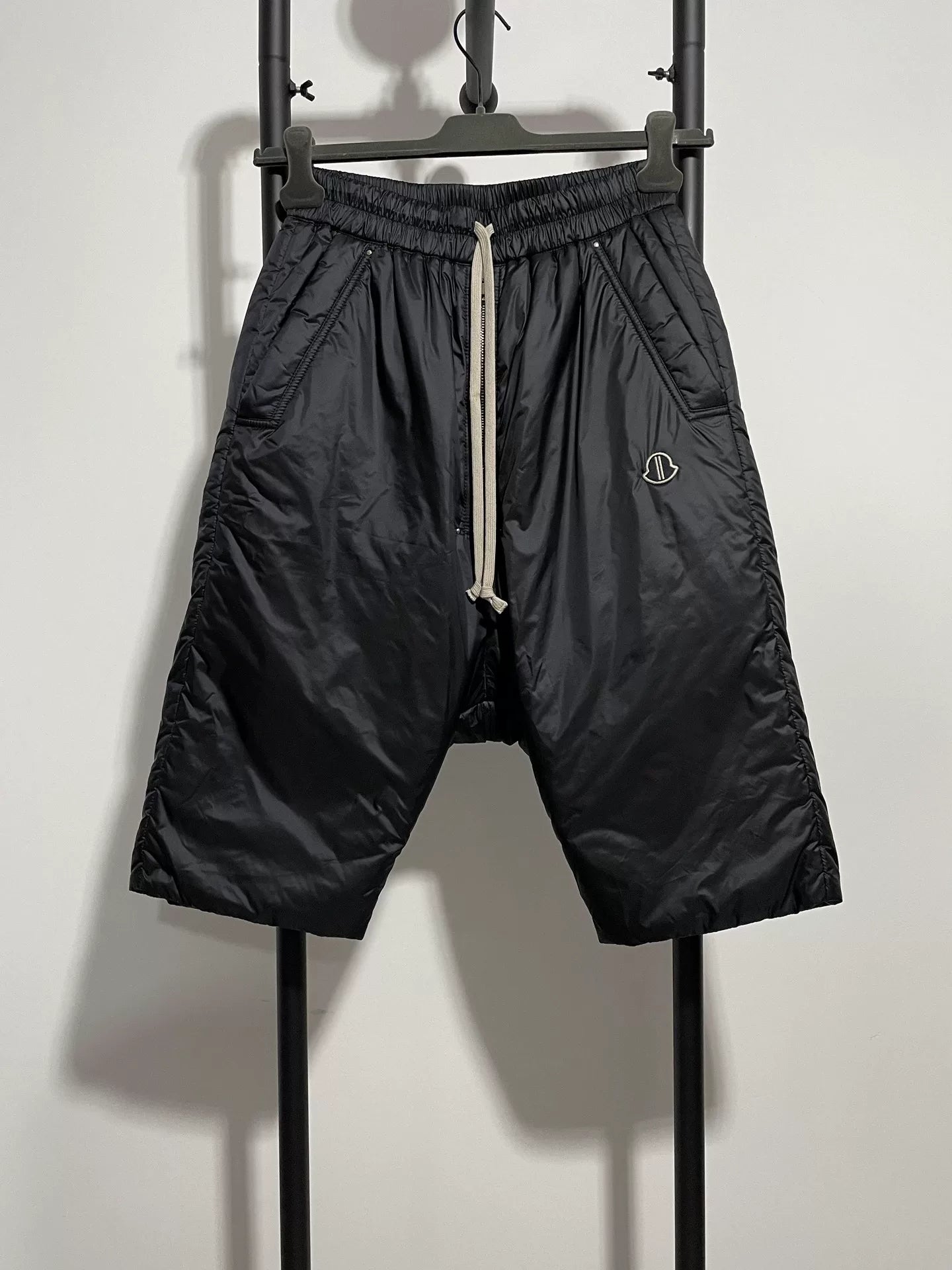 rick owens moncler collaboration down shorts