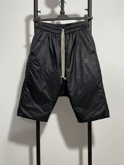 rick owens moncler collaboration down shorts