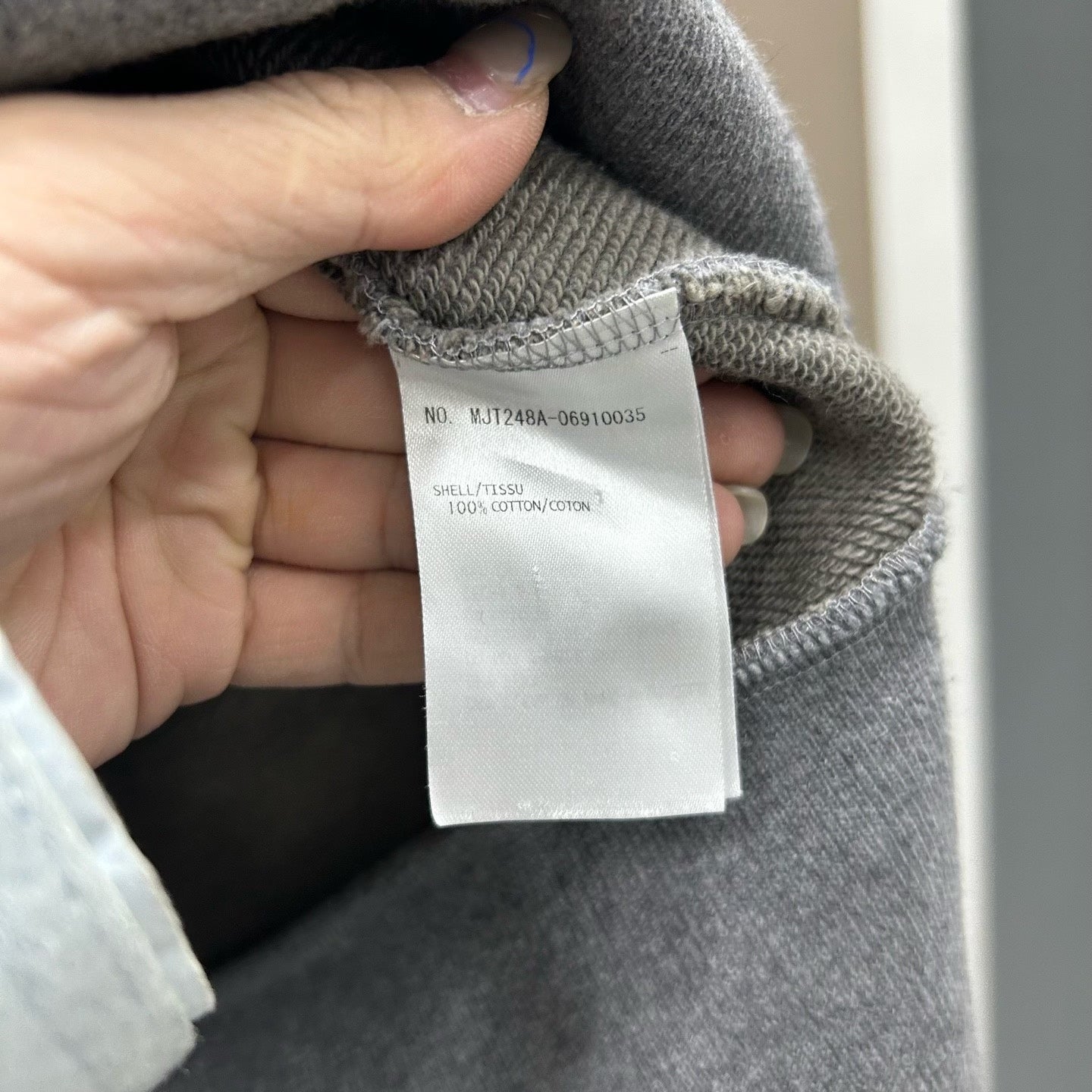 thom browne gray striped sweatshirt size 3