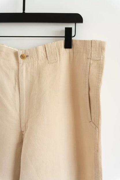 Yohji Yamamoto Linen Wide Leg Trousers