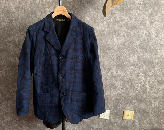 classic blue check blazer size 38