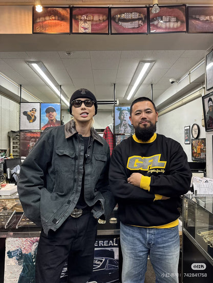 PRADA Canvas Jacket with Leather Accents