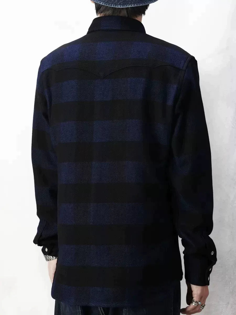 The Flat Head Limited Rope-Dyed Western Flannel Plaid Workwear Shirt