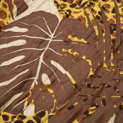 Saint Laurent Leopard Print Quilted Bomber