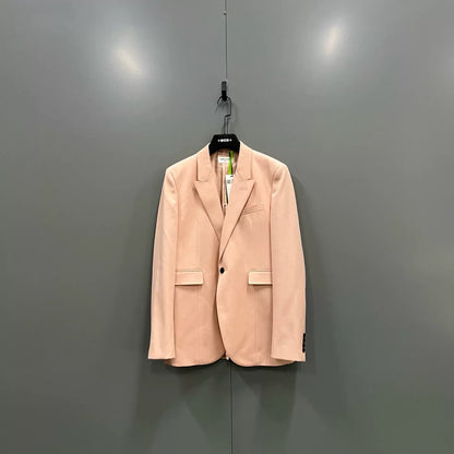 Saint Laurent Pink Lapel Casual Blazer