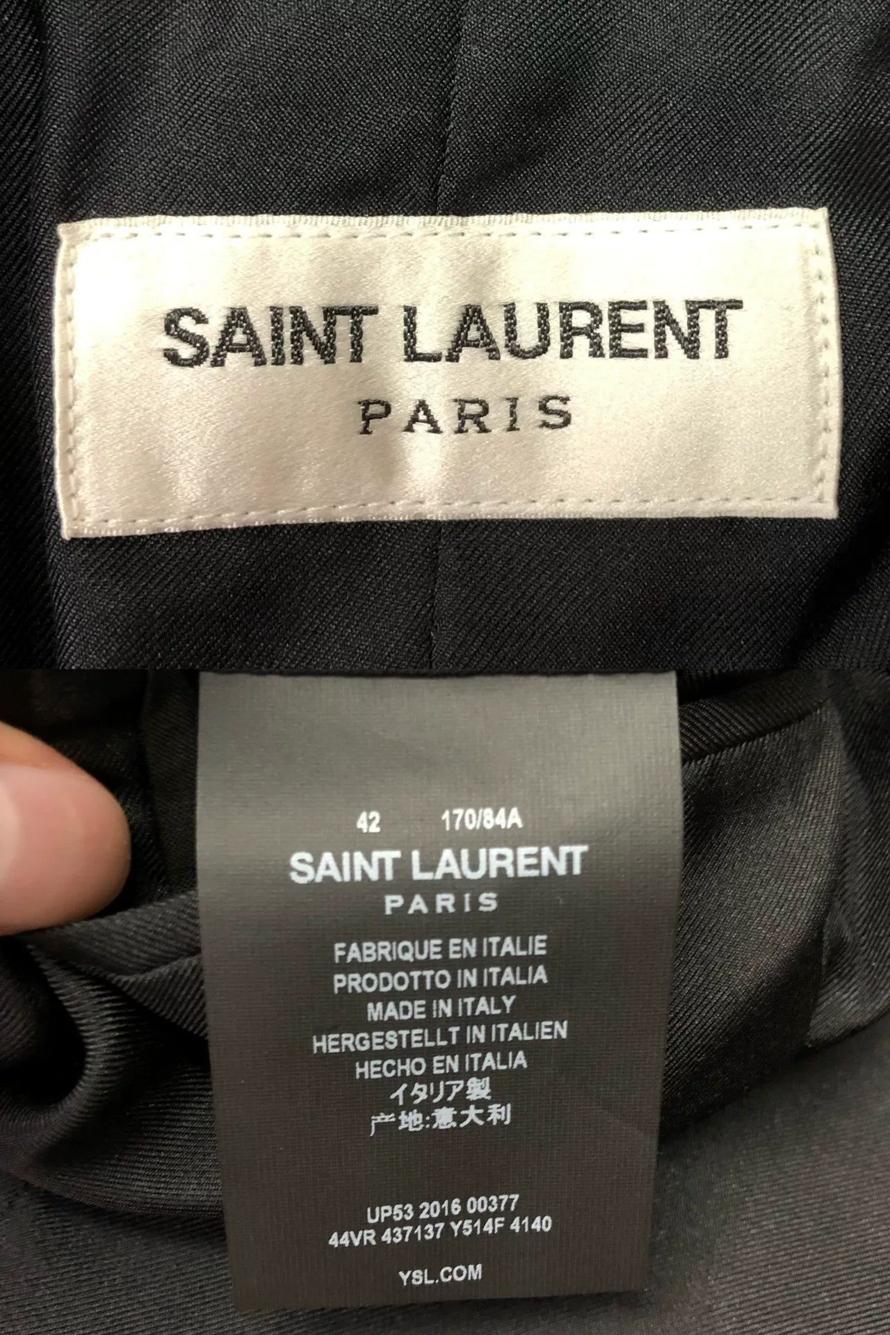 Saint Laurent Gold Crest Blue Blazer