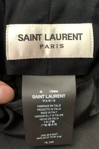 Saint Laurent Gold Crest Blue Blazer