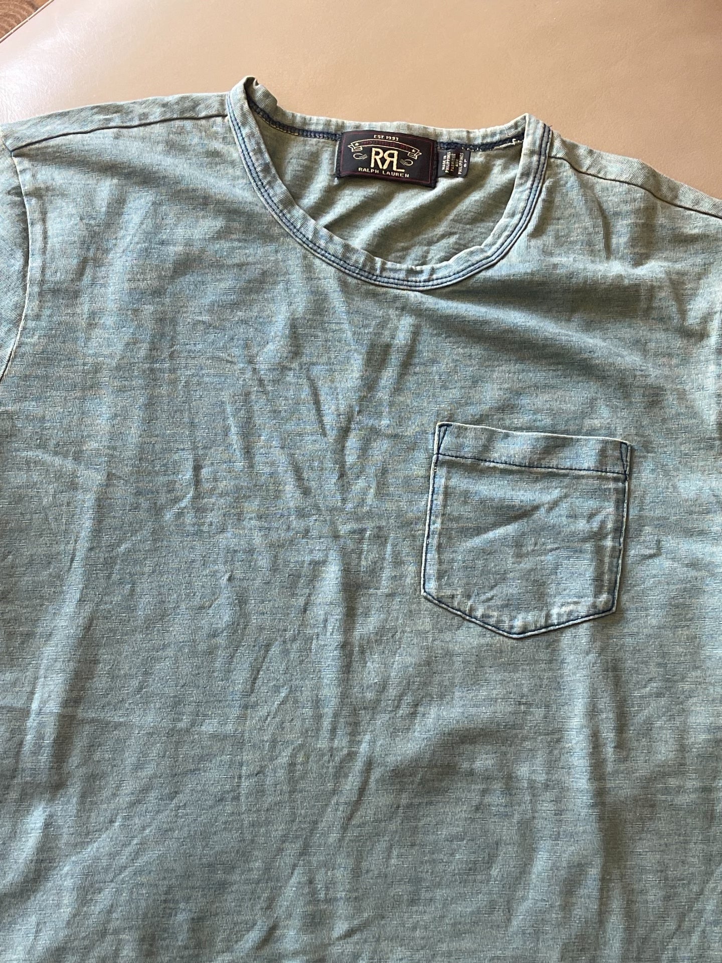 RRL Indigo Heavy Washed Tee