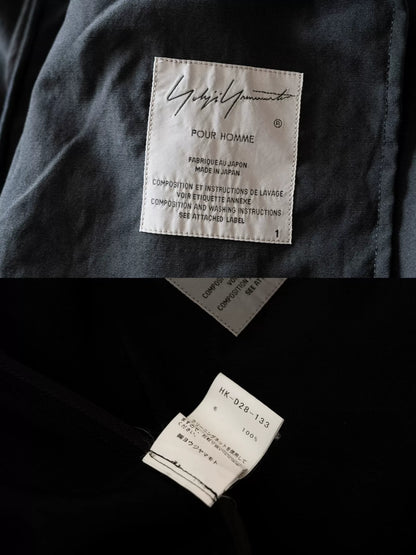 Yohji Yamamoto Black Long Robe With Print