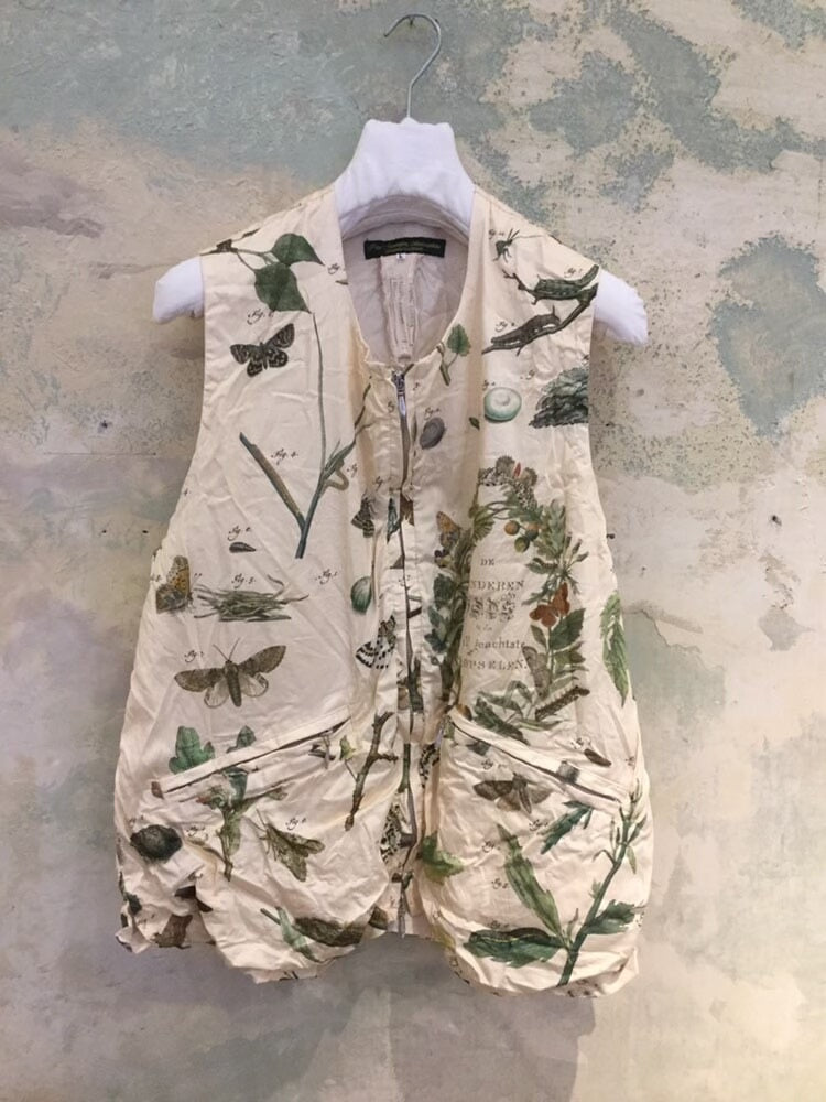 paul harnden vest with floral print