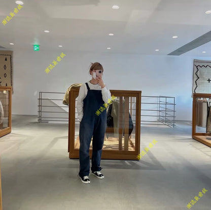 visvim g cords overalls in navy blue