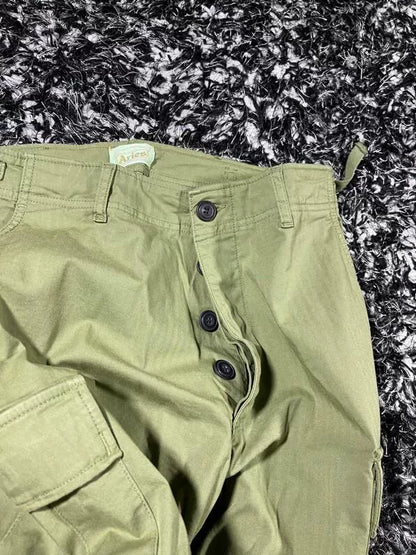 olive green cargo pants from Aries brand