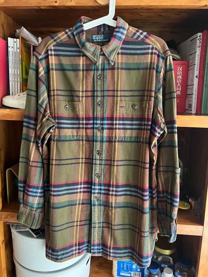 Ralph Lauren Plaid Shirt with Elbow Patches