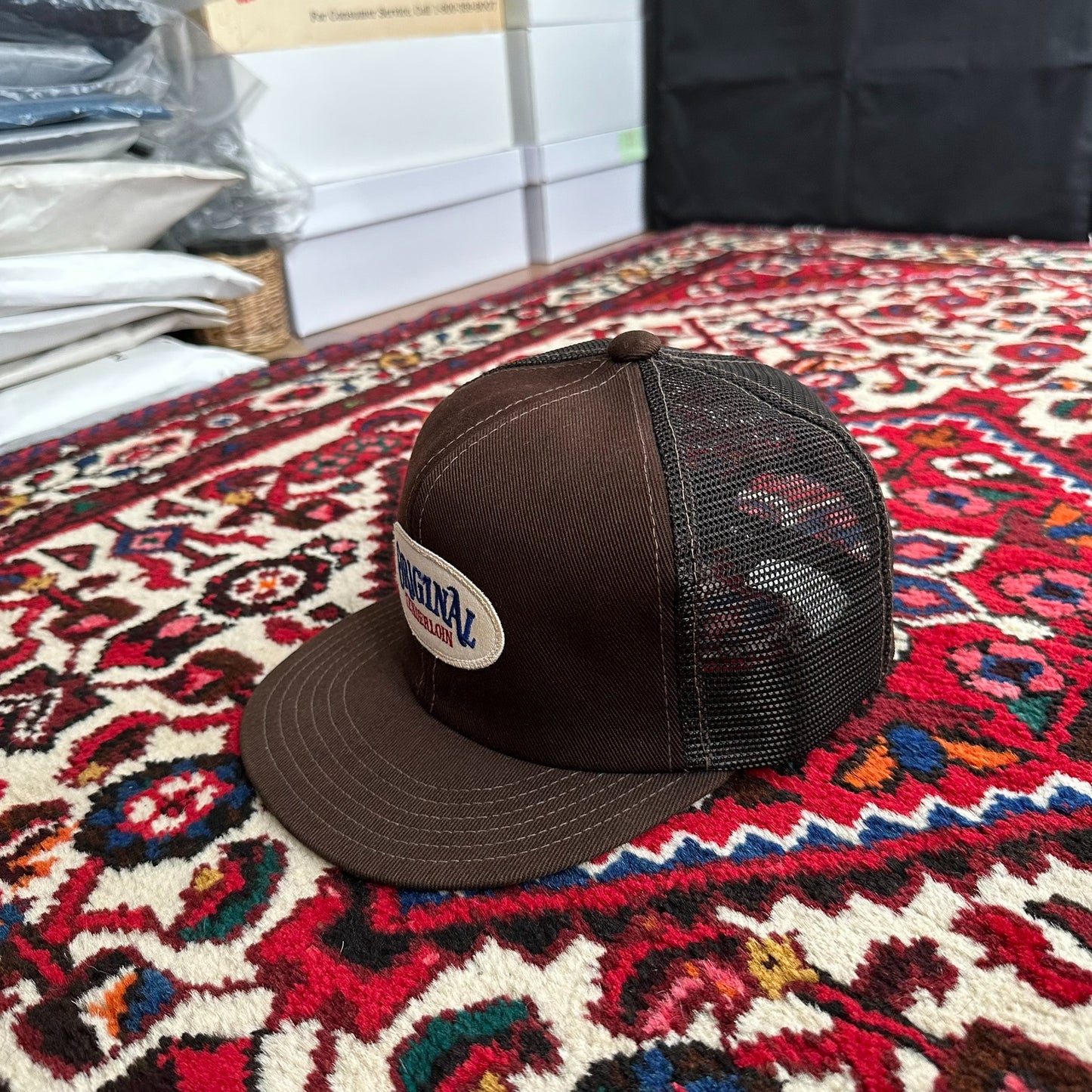tenderloin trucker cap with oval logo