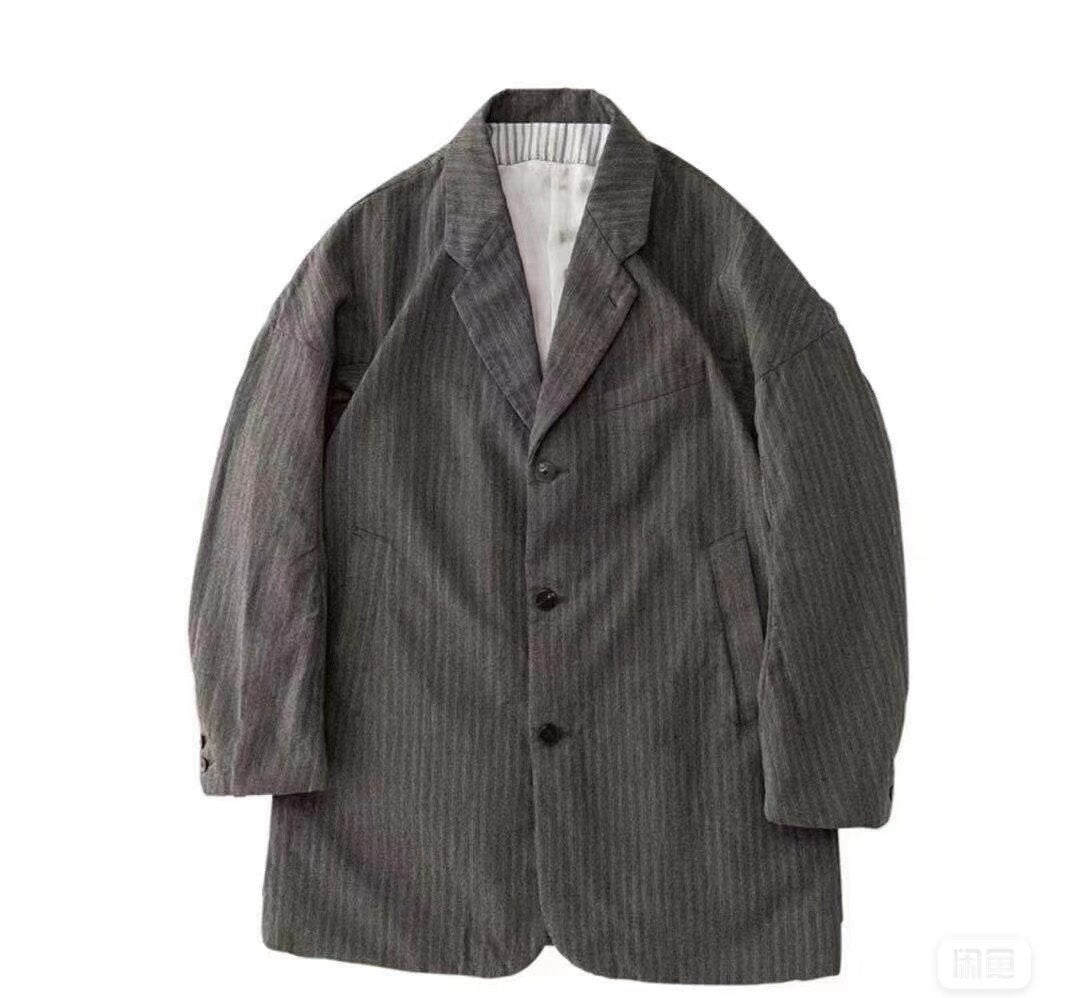 visvim 21ss Galen Grey Striped Blazer