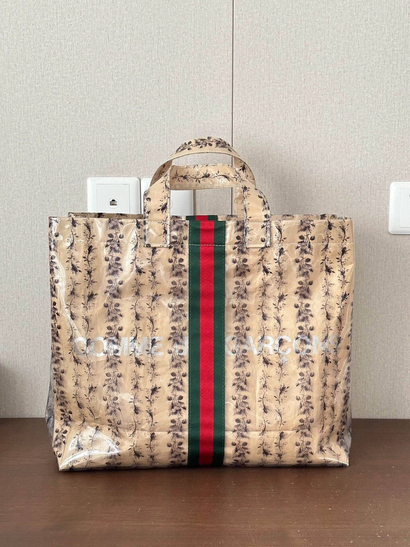 CDG x Gucci Limited Print Tote Bag
